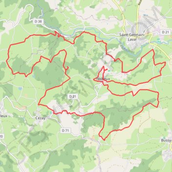 Itinéraire Rando des Rossignols - Nollieux, distance, dénivelé, altitude, carte, profil, trace GPS