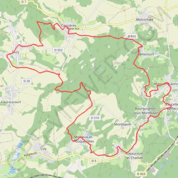 Itinéraire Buttes et marais, distance, dénivelé, altitude, carte, profil, trace GPS
