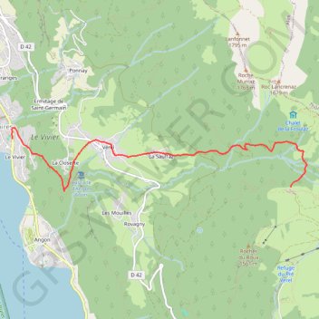 Itinéraire Montée au Chalet de l'Aulp depuis Talloires, distance, dénivelé, altitude, carte, profil, trace GPS