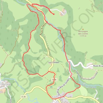 Itinéraire ITI0091, distance, dénivelé, altitude, carte, profil, trace GPS