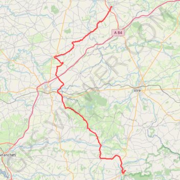 Itinéraire ETAPR 04 Torigni/ Mortain, distance, dénivelé, altitude, carte, profil, trace GPS