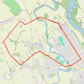 Itinéraire Pont du Diable à Grenade, distance, dénivelé, altitude, carte, profil, trace GPS