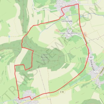 Itinéraire Montenoy, distance, dénivelé, altitude, carte, profil, trace GPS