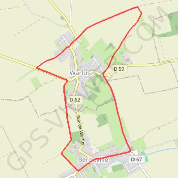 Itinéraire Le sentier des Tourelles - Berneville, distance, dénivelé, altitude, carte, profil, trace GPS
