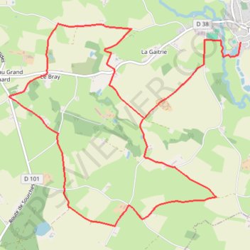 Itinéraire De la Champagne Conlinoise - Les Buttes de Bray, distance, dénivelé, altitude, carte, profil, trace GPS
