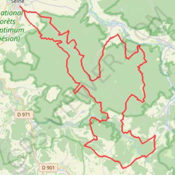 Itinéraire Pays Châtillonais - Circuit du Fayard, distance, dénivelé, altitude, carte, profil, trace GPS