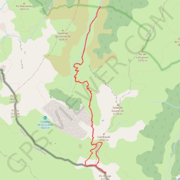 Itinéraire Pic Rouge, distance, dénivelé, altitude, carte, profil, trace GPS