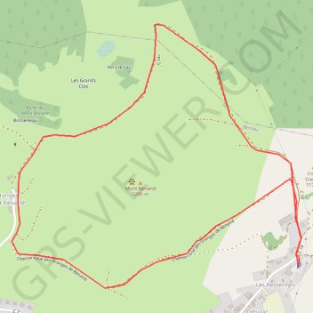 Itinéraire Tour du mont Benand en Raquette, distance, dénivelé, altitude, carte, profil, trace GPS