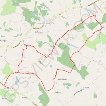 Itinéraire La randonnée de Saint-Laurent - Lavergne, distance, dénivelé, altitude, carte, profil, trace GPS
