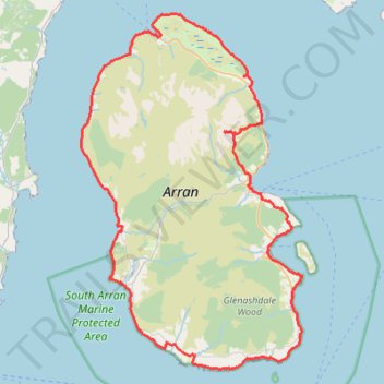 Itinéraire Arran Coastal Way, distance, dénivelé, altitude, carte, profil, trace GPS