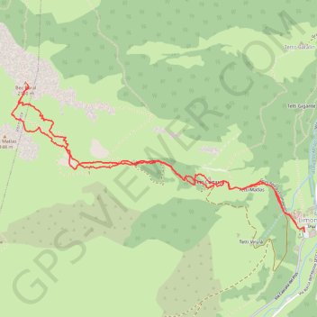 Itinéraire Bec Baral, distance, dénivelé, altitude, carte, profil, trace GPS