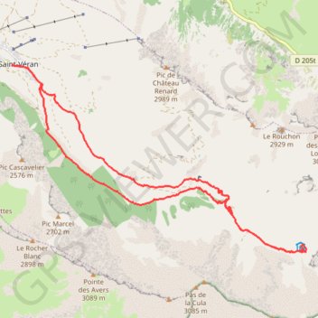 Itinéraire Lac de la Blanche, distance, dénivelé, altitude, carte, profil, trace GPS