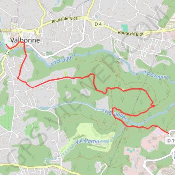 Itinéraire G4 VALBONNE, distance, dénivelé, altitude, carte, profil, trace GPS