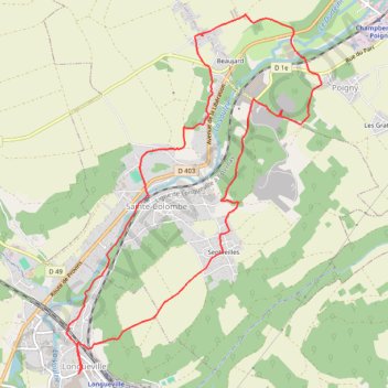 Itinéraire Coteaux de la Voulzie, distance, dénivelé, altitude, carte, profil, trace GPS