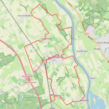 Itinéraire Fietstocht door het Verboden Gebied, distance, dénivelé, altitude, carte, profil, trace GPS