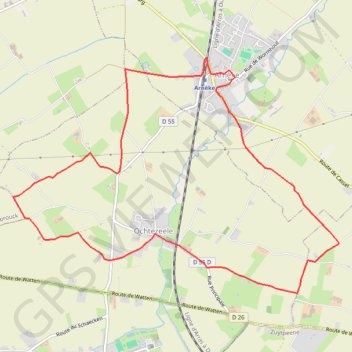 Itinéraire Circuit des 7 planètes (Arnéke), distance, dénivelé, altitude, carte, profil, trace GPS