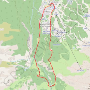 Itinéraire Les Orres-Cabane du Lac, distance, dénivelé, altitude, carte, profil, trace GPS