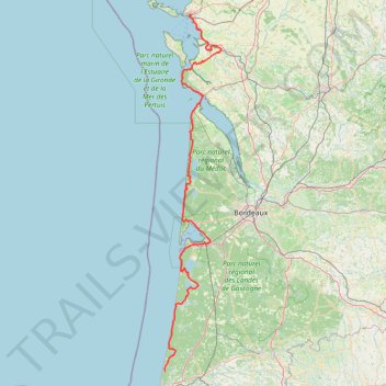 Itinéraire La Vélodyssée, distance, dénivelé, altitude, carte, profil, trace GPS