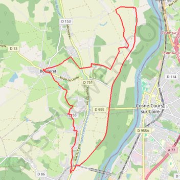 Itinéraire Les Turcies, distance, dénivelé, altitude, carte, profil, trace GPS