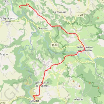 Itinéraire Étape 13 du GR 70, distance, dénivelé, altitude, carte, profil, trace GPS