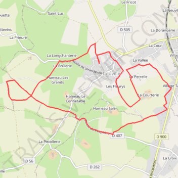 Itinéraire 1 - 2023_MARCHE_9.5, distance, dénivelé, altitude, carte, profil, trace GPS