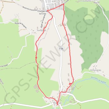 Itinéraire Promenade Rignac, distance, dénivelé, altitude, carte, profil, trace GPS