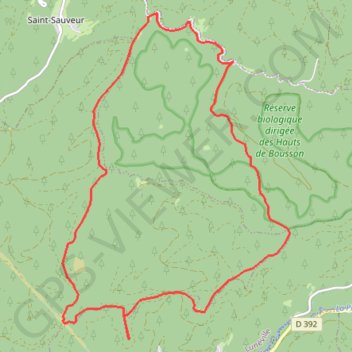 Itinéraire Fourchue-eau - Roche aux cochons, distance, dénivelé, altitude, carte, profil, trace GPS