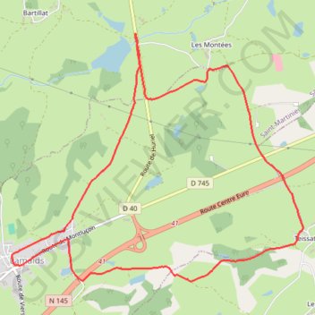 Itinéraire PR Lamaids, distance, dénivelé, altitude, carte, profil, trace GPS