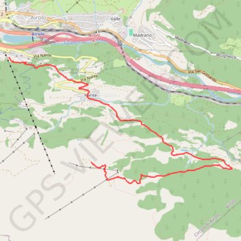 Itinéraire Airolo-Cassinello - Inverno, distance, dénivelé, altitude, carte, profil, trace GPS