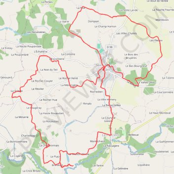 Itinéraire Saint MARC LE BLANC, distance, dénivelé, altitude, carte, profil, trace GPS