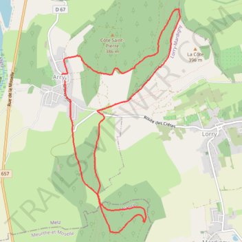 Itinéraire Arry, distance, dénivelé, altitude, carte, profil, trace GPS