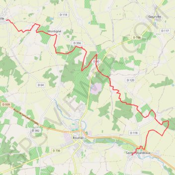 Itinéraire T17.1-Anville à Saint-Cybardeaux, distance, dénivelé, altitude, carte, profil, trace GPS