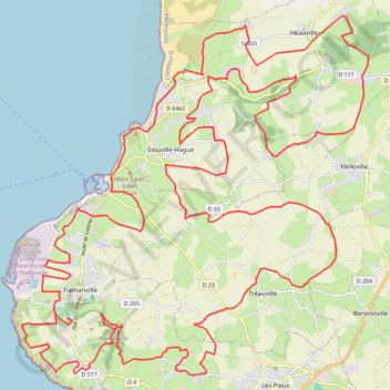 Itinéraire Rando des Caps - Flamanville, distance, dénivelé, altitude, carte, profil, trace GPS