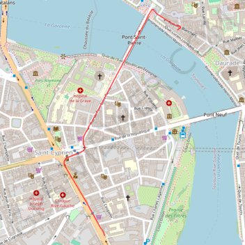 Itinéraire Route 2020-02-12 7:59pm, distance, dénivelé, altitude, carte, profil, trace GPS