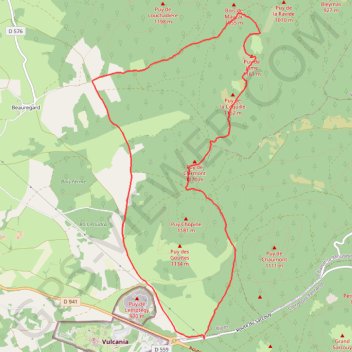 Itinéraire Puy de Jume et Puy de la Coquille, distance, dénivelé, altitude, carte, profil, trace GPS