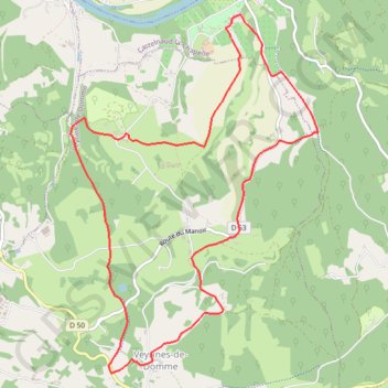 Itinéraire Veyrines-de-Domme, distance, dénivelé, altitude, carte, profil, trace GPS