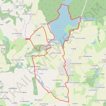 Itinéraire Feins etang et rigole de Boulet, distance, dénivelé, altitude, carte, profil, trace GPS