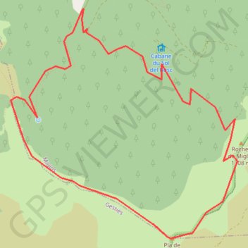 Itinéraire Pla de Montcamp depuis Norgeat, distance, dénivelé, altitude, carte, profil, trace GPS