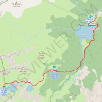 Itinéraire Refuge d'ayous depuis bious artigues, distance, dénivelé, altitude, carte, profil, trace GPS