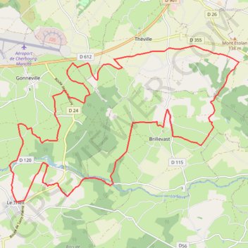 Itinéraire VTT 25kms, distance, dénivelé, altitude, carte, profil, trace GPS