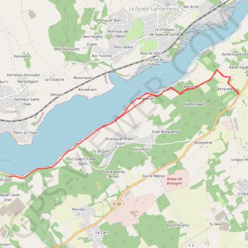 Itinéraire Jeudi L'après-midi Marcher, distance, dénivelé, altitude, carte, profil, trace GPS
