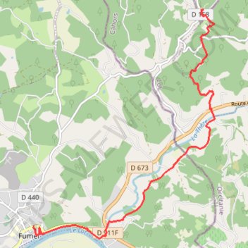 Itinéraire Le GR de pays du château de Fumel au château de Bonaguil, distance, dénivelé, altitude, carte, profil, trace GPS