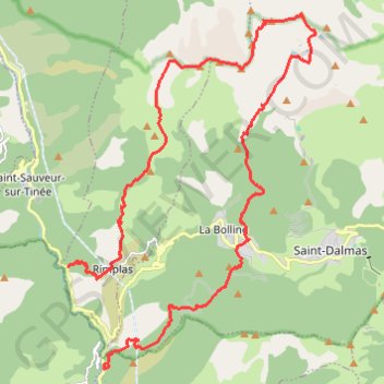 Itinéraire Mont Giraud et Lacs de Millefonts depuis la Tinée, distance, dénivelé, altitude, carte, profil, trace GPS