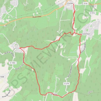 Itinéraire De Combe à Sabran, distance, dénivelé, altitude, carte, profil, trace GPS