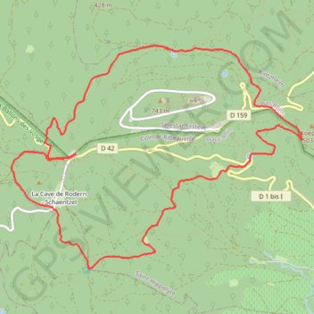 Itinéraire Massif du Schaentzel, distance, dénivelé, altitude, carte, profil, trace GPS