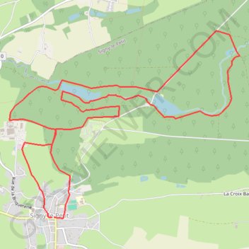 Itinéraire Étangs et Rivières, distance, dénivelé, altitude, carte, profil, trace GPS
