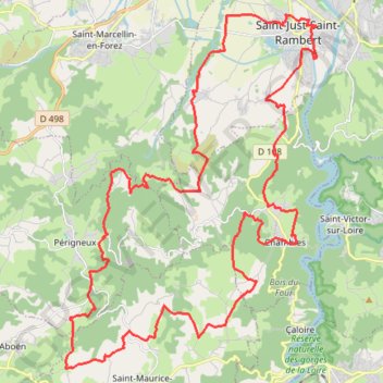 Itinéraire Rallye de Grangent - Saint-Just-Saint-Rambert, distance, dénivelé, altitude, carte, profil, trace GPS