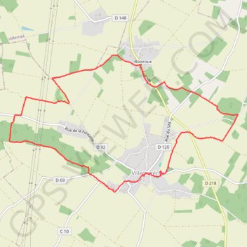 Itinéraire Villemarechal, distance, dénivelé, altitude, carte, profil, trace GPS