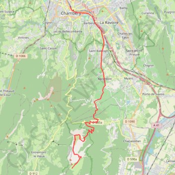 Itinéraire Mont Granier, distance, dénivelé, altitude, carte, profil, trace GPS