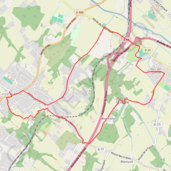 Itinéraire Pas de mouron à Castelmaurou, distance, dénivelé, altitude, carte, profil, trace GPS